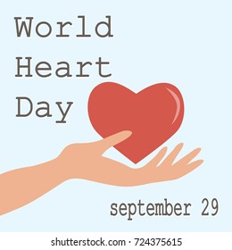 Vector illustration World Heart Day Background.