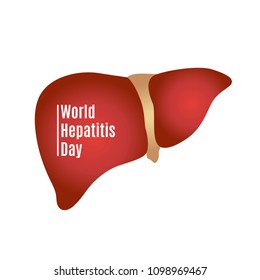 Vector illustration for World Hepatitis Day. Liver