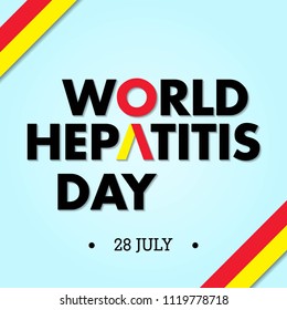 Vector illustration of World Hepatitis Day for banner and poster social media template
