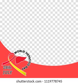 Vector illustration of World Hepatitis Day for banner and poster social media template