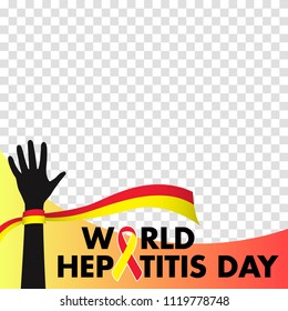 Vector illustration of World Hepatitis Day for banner and poster social media template