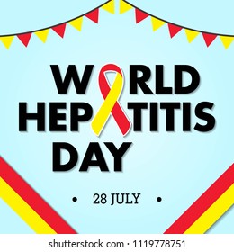 Vector illustration of World Hepatitis Day for banner and poster social media template