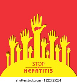 Vector illustration of World Hepatitis Day stock image and symbols