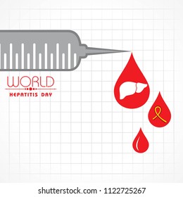 Vector illustration of World Hepatitis Day stock image and symbols