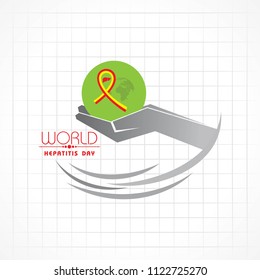 Vector illustration of World Hepatitis Day stock image and symbols