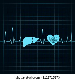 Vector illustration of World Hepatitis Day stock image and symbols