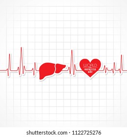 Vector illustration of World Hepatitis Day stock image and symbols