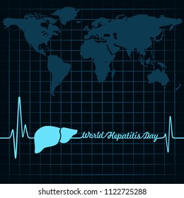 Vector illustration of World Hepatitis Day stock image and symbols
