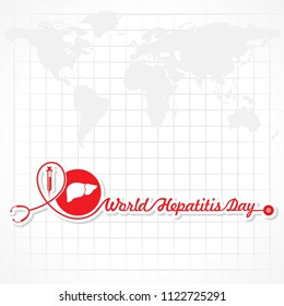 Vector illustration of World Hepatitis Day stock image and symbols