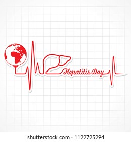 Vector illustration of World Hepatitis Day stock image and symbols