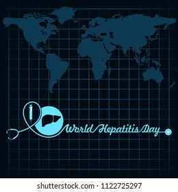 Vector illustration of World Hepatitis Day stock image and symbols
