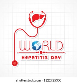 Vector illustration of World Hepatitis Day stock image and symbols