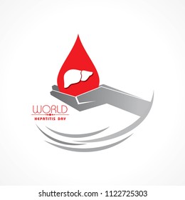 Vector illustration of World Hepatitis Day stock image and symbols
