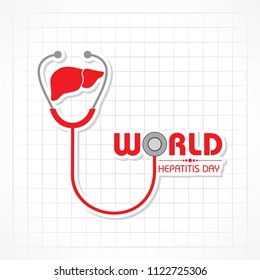Vector illustration of World Hepatitis Day stock image and symbols