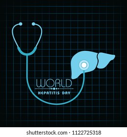 Vector illustration of World Hepatitis Day stock image and symbols