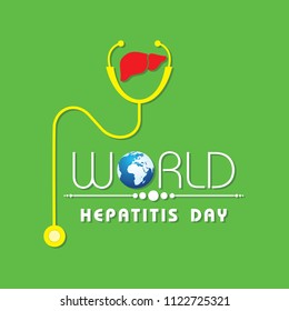 Vector illustration of World Hepatitis Day stock image and symbols