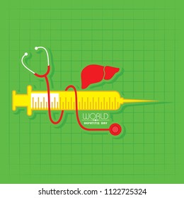 Vector illustration of World Hepatitis Day stock image and symbols