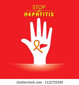 Vector illustration of World Hepatitis Day stock image and symbols