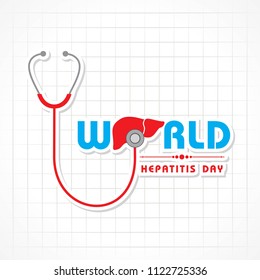 Vector illustration of World Hepatitis Day stock image and symbols