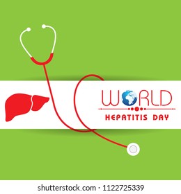 Vector illustration of World Hepatitis Day stock image and symbols