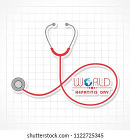 Vector illustration of World Hepatitis Day stock image and symbols