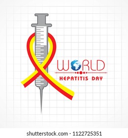 Vector illustration of World Hepatitis Day stock image and symbols
