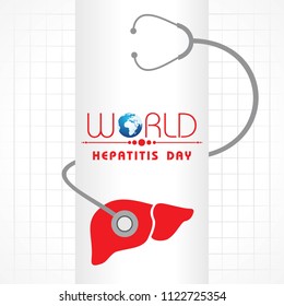 Vector illustration of World Hepatitis Day stock image and symbols