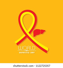 Vector illustration of World Hepatitis Day stock image and symbols