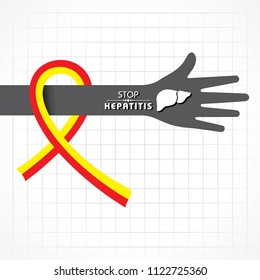 Vector illustration of World Hepatitis Day stock image and symbols
