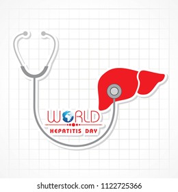 Vector illustration of World Hepatitis Day stock image and symbols