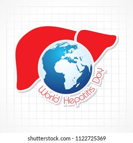 Vector illustration of World Hepatitis Day stock image and symbols