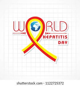 Vector illustration of World Hepatitis Day stock image and symbols