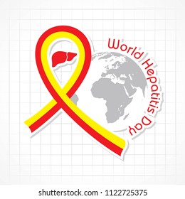 Vector illustration of World Hepatitis Day stock image and symbols
