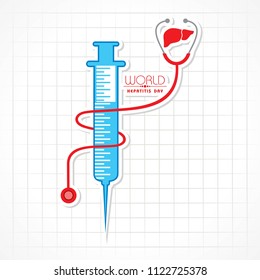 Vector illustration of World Hepatitis Day stock image and symbols