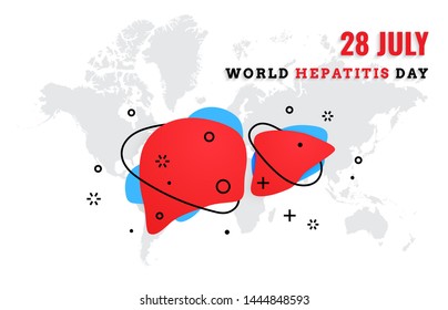Vector illustration of World Hepatitis Day 28 july banner