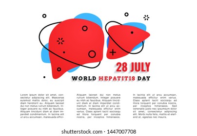 Vector illustration of World Hepatitis Day 28 july banner
