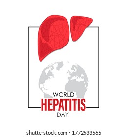 ilustración vectorial del día mundial de la hepatitis. vector