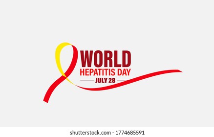 Ilustración vectorial del Día Mundial de la Hepatitis, 28 de julio
