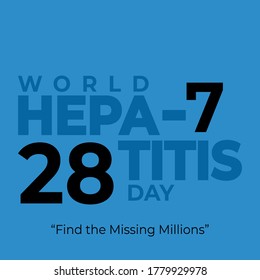 Vector illustration of World Hepatitis Day with fin the missing millions concept. 