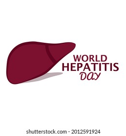 Vector illustration for World Hepatitis Day in white background