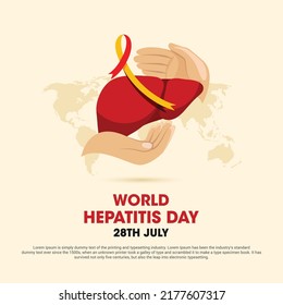 Vector illustration of World Hepatitis Day. July 28