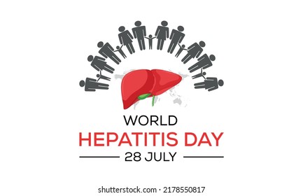 Vector Illustration of World Hepatitis Day. world hepatitis day campaign poster
