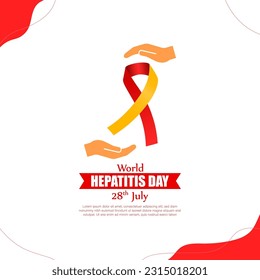 Vector illustration of World Hepatitis Day social media story feed mockup template