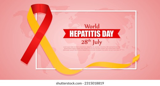 Vector illustration of World Hepatitis Day social media story feed mockup template