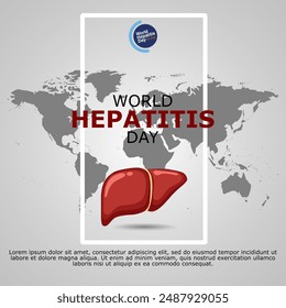 Ilustración vectorial del Día Mundial de la Hepatitis Campaña del Día Mundial de la Hepatitis. Tema del día de la hepatitis 2024. 28 de julio