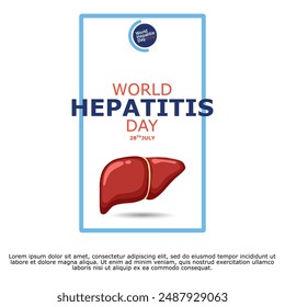 Ilustración vectorial del Día Mundial de la Hepatitis Campaña del Día Mundial de la Hepatitis. Tema del día de la hepatitis 2024. 28 de julio