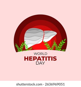 Ilustração vetorial do modelo de mídia social do Dia Mundial da Hepatite