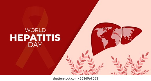 Vector illustration of World Hepatitis Day social media template