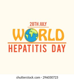 Vector illustration World Hepatitis Day.