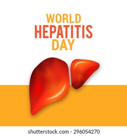 vector illustration World Hepatitis Day.